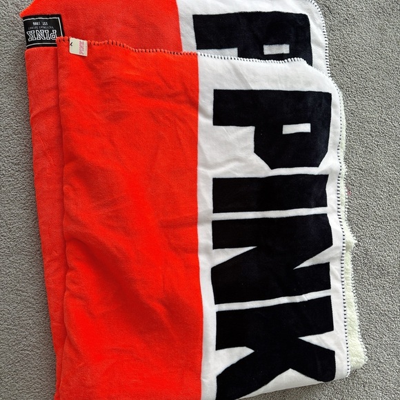 Victoria's Secret PINK Blanket - Red and Black - Picture 3 of 3